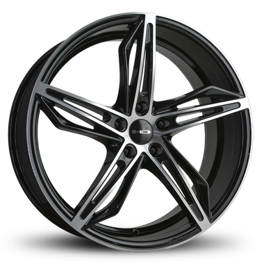 HD Wheels Fly Cutter 18x8 +35 5x114.3mm 73.1mm Gloss Black/Machined Face
