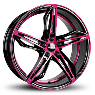 HD Wheels Fly Cutter 18x8 +35 5x114.3mm 73.1mm Gloss Pink&BK/Machined Face