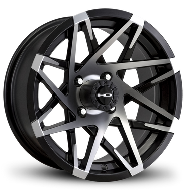 HD Golf Canyon 12x7 -14 4x101.6mm 68.2mm Satin Black/Machined Face
