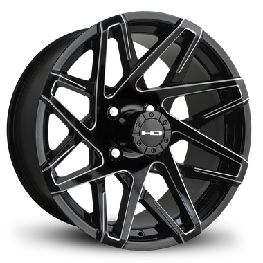 HD Golf Canyon 14x7 -14 4x101.6mm 68.2mm Gloss Black/Milled Edge