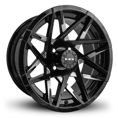 HD Golf Canyon 12x7 -14 4x101.6mm 68.2mm Gloss Black/Milled Face