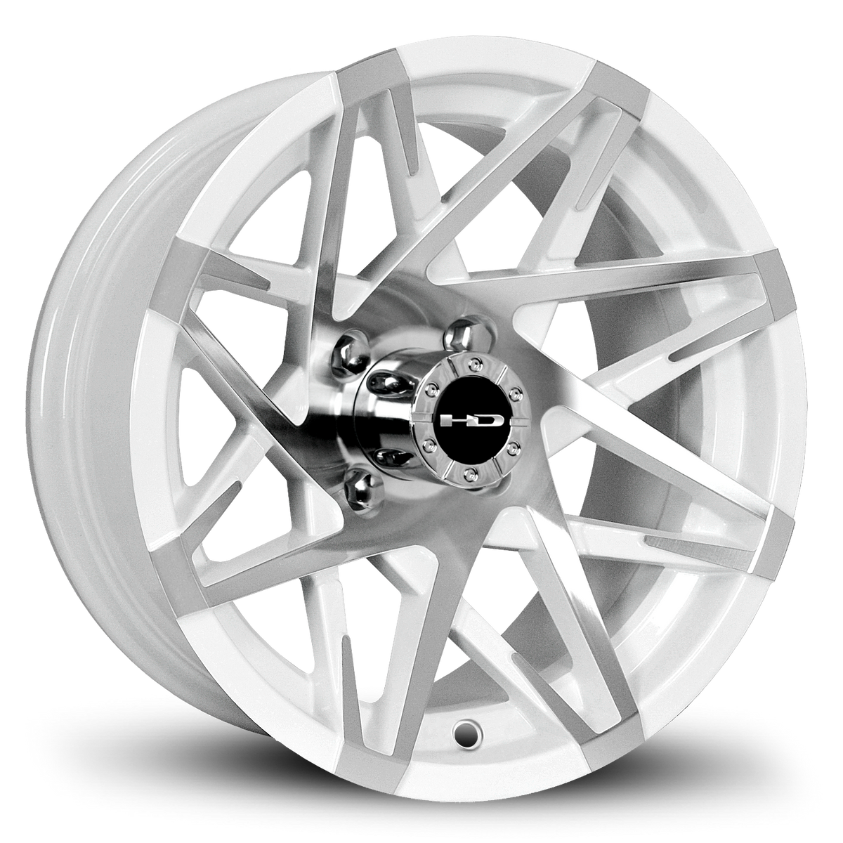 HD Golf Canyon 14x7 -14 4x101.6mm 68.2mm Gloss White/Machined Face ...