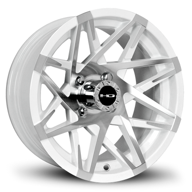 HD Golf Canyon 14x7 -14 4x101.6mm 68.2mm Gloss White/Machined Face
