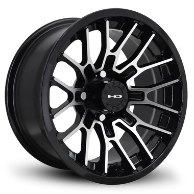 HD Golf RTC 14x7 -14 4x101.6mm 68.2mm Gloss Gun Metal/Machined Face