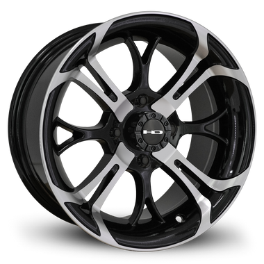 HD Golf Spinout 14x7 -10 4x101.6mm 68.2mm Gloss Black/Machined Face