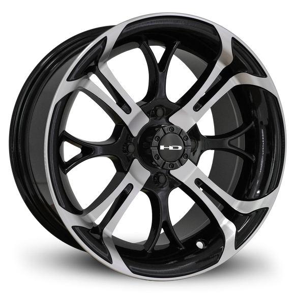 HD Golf Spinout 14x7 -10 4x101.6mm 68.2mm Gloss Black/Machined Face