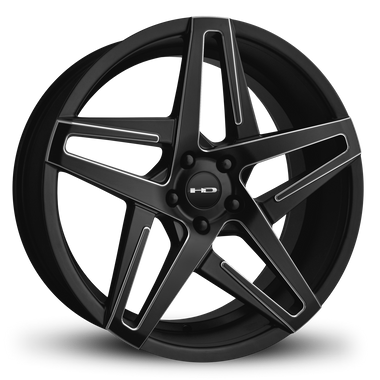 HD Wheels Hairpin 18x8 +35 5x114.3mm 73.1mm Satin Black/Milled Edge
