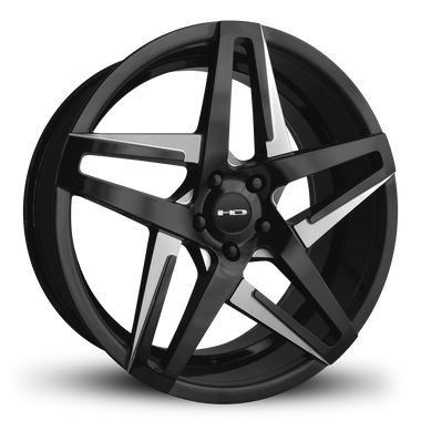 HD Wheels Hairpin 20x8.5 +35 5x114.3mm 73.1mm Satin Black/Milled Face