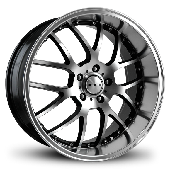 HD Wheels MSR 20x10 +25 5x114.3mm 73.1mm Gloss Black/Machined Face