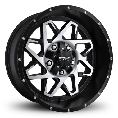 HD Offroad Caliber 20x10 -25 5x127/5x139.7mm 78.1mm Satin Black/Machined Face