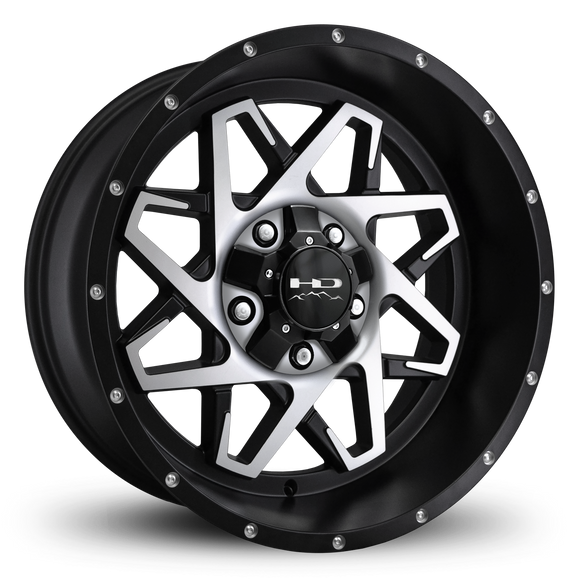 HD Offroad Caliber 20x10 -25 5x127/5x139.7mm 78.1mm Satin Black/Machined Face