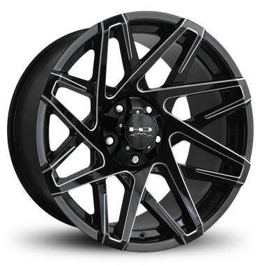 HD Offroad Canyon 20x10 -25 5x127/5x139.7mm 78.1mm Gloss Black/Milled Edge