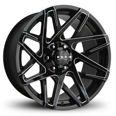 HD Offroad Canyon 20x9 +0 6x135/6x139.7mm 106.2mm Gloss Black/Milled Edge
