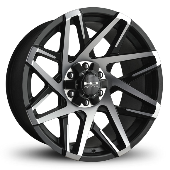 HD Offroad Canyon 20x10 -25 6x135/6x139.7mm 106.2mm Satin Black/Machined Face