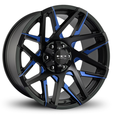 HD Offroad Canyon 20x10 -25 6x135/6x139.7mm 106.2mm Satin Blue&BK/Milled Face