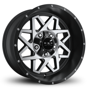 HD Offroad Gridlock 20x10 -25 5x127/5x139.7mm 106.2mm Satin Black/Machined Face