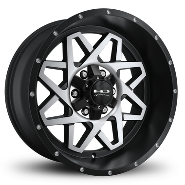 HD Offroad Gridlock 20x10 -25 6x135/6x139.7mm 106.2mm Satin Black/Machined Face