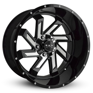 HD Offroad Saw 22x12 -44 5x127/5x139.7mm 78.1mm Gloss Black/Milled Face