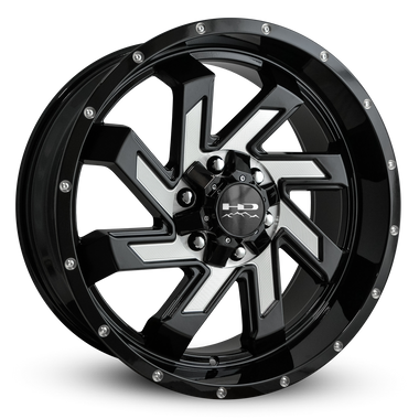 HD Offroad Saw 20x9 +0 6x135/6x139.7mm 106.2mm Gloss Black/Milled Face