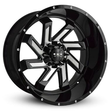 HD Offroad Saw 22x12 -44 6x135/6x139.7mm 106.2mm Gloss Black/Milled Face