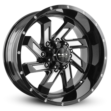 HD Offroad Saw 20x10 -25 8x170mm 125.1mm Gloss Black/Milled Face