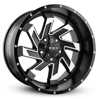HD Offroad Saw 20x10 -25 5x127/5x139.7mm 78.1mm Satin Black/Machined Face