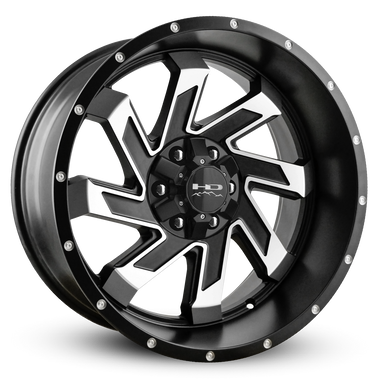 HD Offroad Saw 20x10 -25 6x135/6x139.7mm 106.2mm Satin Black/Machined Face