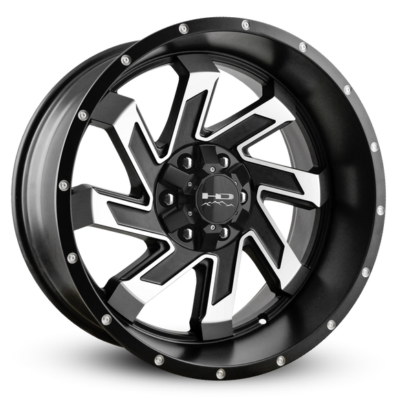 HD Offroad Saw 20x10 -25 6x135/6x139.7mm 106.2mm Satin Black/Machined Face