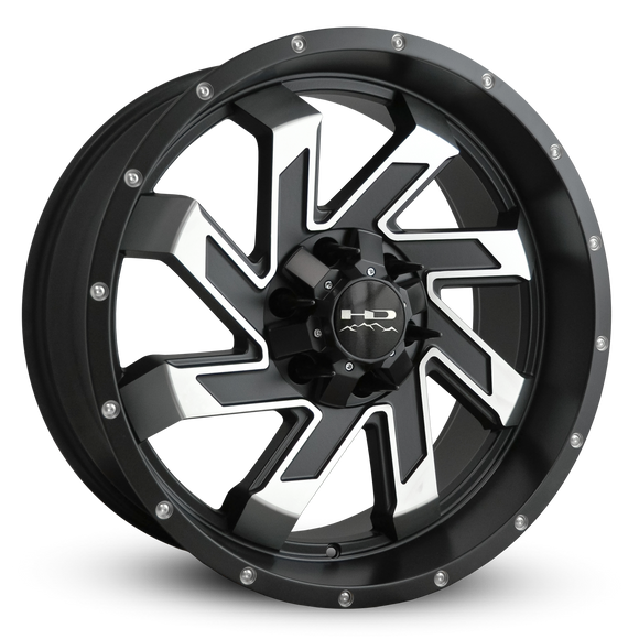 HD Offroad Saw 20x9 +0 6x135/6x139.7mm 106.2mm Satin Black/Machined Face