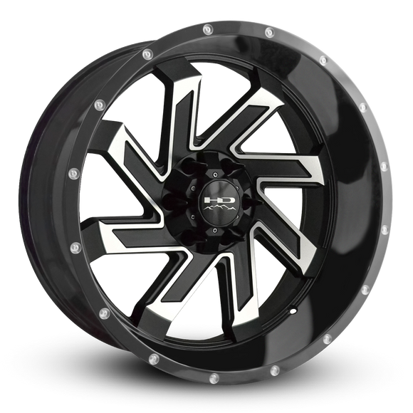 HD Offroad Saw 22x10 -10 6x135/6x139.7mm 106.2mm Satin Black/Machined Face