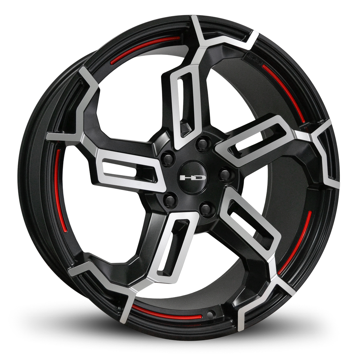 HD Wheels Switch 20x8.5 +35 5x120mm 74.1mm Satin Black/Red Line ...