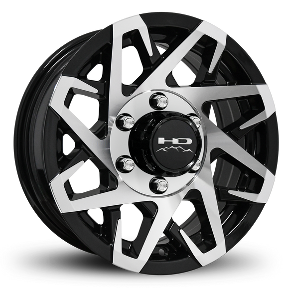 HD Trailer Canyon 15x6 +0 6x139.7mm 108mm Gloss Black/Machined Face