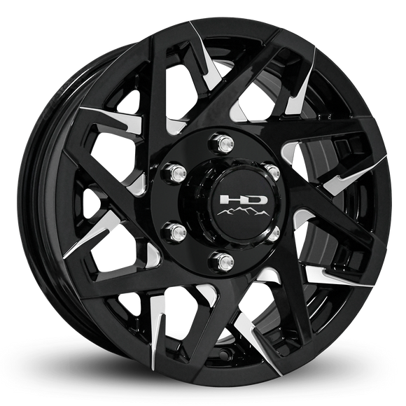 HD Trailer Canyon 16x6 +0 6x139.7mm 108mm Gloss Black/Milled Face