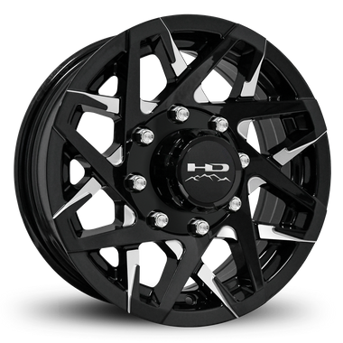 HD Trailer Canyon 16x6 +0 8x165mm 128.6mm Gloss Black/Milled Face