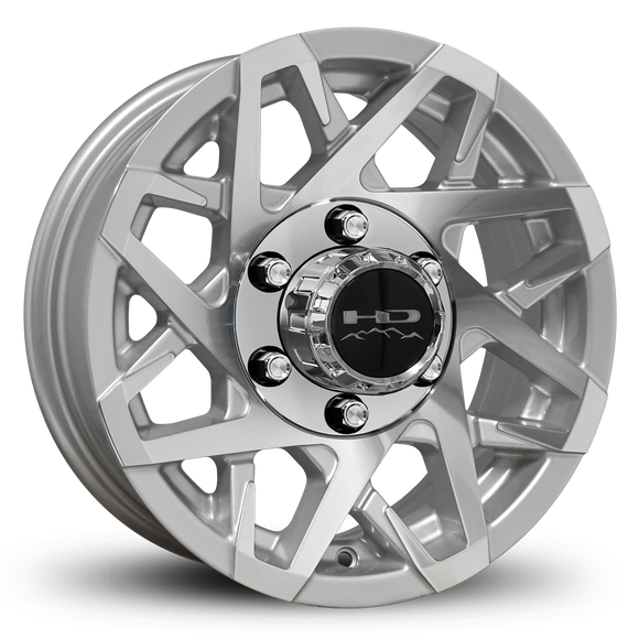 HD Trailer Canyon 15x6 +0 6x139.7mm 108mm Gloss Silver/Machined Face