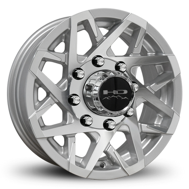 HD Trailer Canyon 16x6 +0 8x165mm 128.6mm Gloss Silver/Machined Face