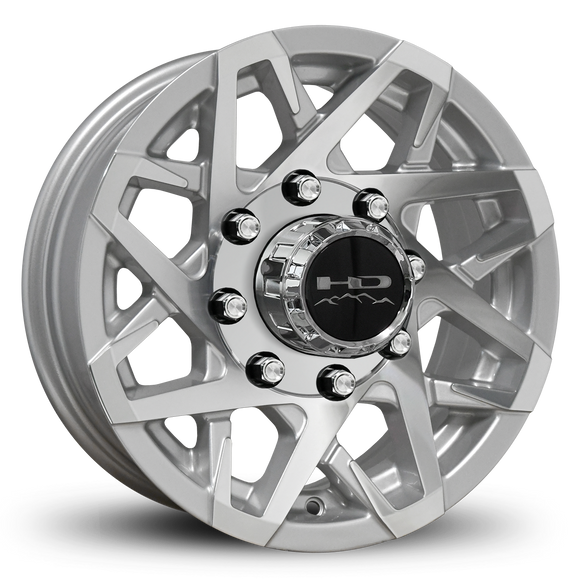 HD Trailer Canyon 16x6 +0 8x165mm 128.6mm Gloss Silver/Machined Face