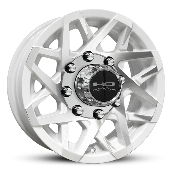 HD Trailer Canyon 16x6 +0 8x165mm 128.6mm Gloss White/Machined Face