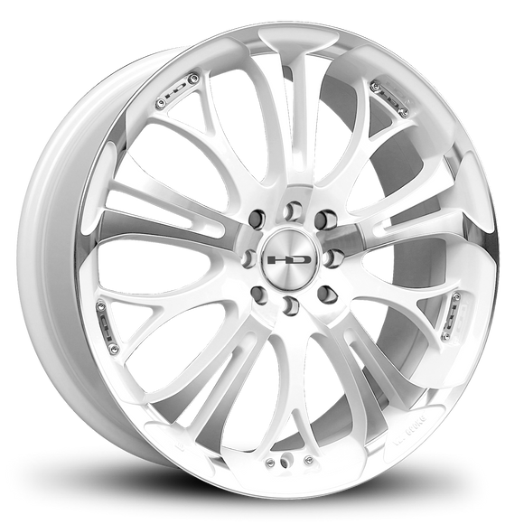 HD Wheels Spinout 18x7.5 +40 4x100/4x114.3mm 73.1mm Gloss White/Machined Face
