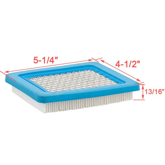 Hipa Pack-of-2 491588S Air Filter for 491588 4915885 399959 Flat Air Cleaner Cartridge 3.5 to 6 HP Engine Lawn Mower w 271933 491435 493537 Pre Filter