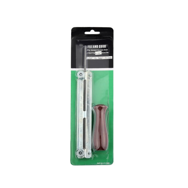 Hipa 11/64 inch 4.5mm Round Chainsaw Chain File With File Guide to Sharpen .325 Pitch 3/8 inch Low Profile Saw Chain, 3 pcs - 0
