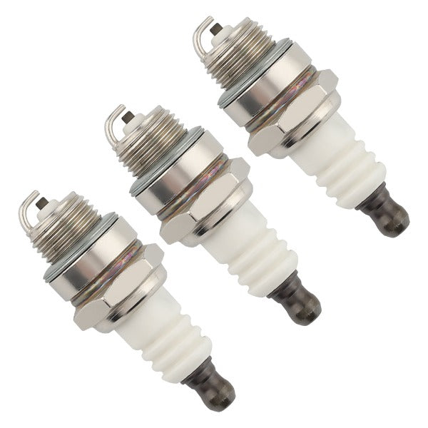 Hipa 3pcs L7T Spark Plug for 33cc 43cc 47cc 49cc 2-Stroke Mini Pocket Bike ATV Quad Scooter Trimmer Blower Chainsaw Brushcutter Strimmer Lawn Mower - 0