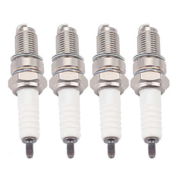 Hipa 4pcs 4929 stk Spark Plug for D8RTC-9 RA6HC RA6YC 4096 XR4DC ky R121XLS B14YC BR12YC-9 RA6YC 4929 5083 98069-58916 stk 5083 For TORCH Honda Yamaha KTM Ducati Suzuki TRX300 TRX300FW