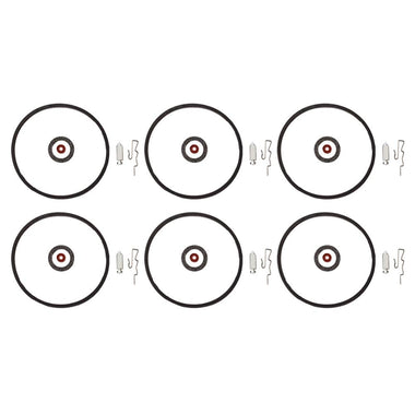 Hipa 6-pack Needle and Seat Carburetor Rebuild Kit for Tecumseh 631021 631021B 631021A V40 V50 V60 VM80 H30 VM100 HMSK HSSK LEV LH LV OH195 OHH OHM120 OVRM120 Engine - 0
