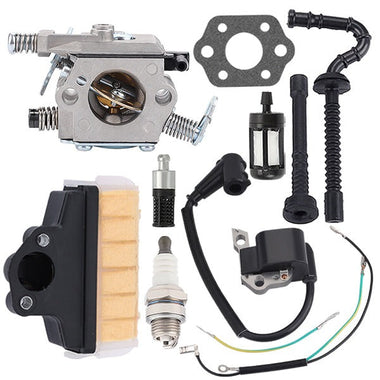 Hipa Carburetor Tune Up Kit For Stihl MS250 MS210 MS230 Wood Boss Chainsaw Replaces Walbro WT-215 Carb 1123 160 1650 Air Filter Ignition Coil