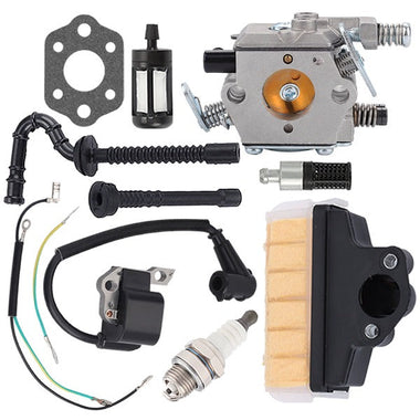 Hipa Carburetor Tune Up Kit For Stihl MS250 MS210 MS230 Wood Boss Chainsaw Replaces Walbro WT-215 Carb 1123 160 1650 Air Filter Ignition Coil - 0