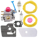 Hipa C1Q-W38 Carburetor Kit For Husqvarna 128L 128LD 128LDX 128R 128RJ 125L 125LDX String Trimmer 28cc Replaces 545081850 545006060 545081848-1