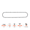 Hipa Full Skip Chain 3/8" .050" 98 DL 30 Inch For Stihl MS046 MS441 MS440 Poulan Dolmar Husqvarna Jonsered Chainsaw-1