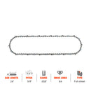 3/8 Pitch .058 84 DL Full Skip 24 inch Saw Chain For Husqvarna 55 65 66 455 455e 460 Rancher 372xp 576xp 262XP 362 362XP Echo Chainsaw-2