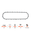 Hipa Full Skip Chain 3/8" .063" 76 DL 22 Inch For Stihl MS461 MS460 MS440 066 MS290 028 Chainsaw-1